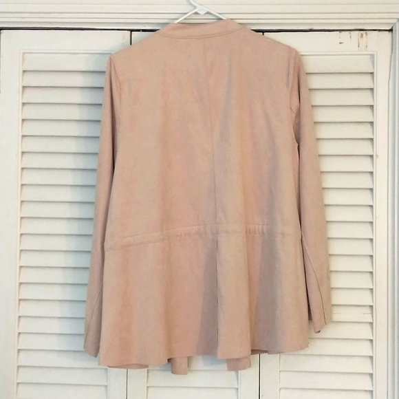 Soft Surroundings Blossom Faux Suede Cardigan Jacket w/Inner Drawstri… - Picture 6 of 8
